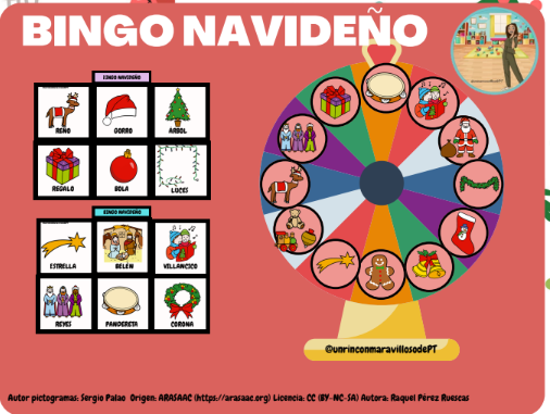 Bingo y ruleta de navidad
