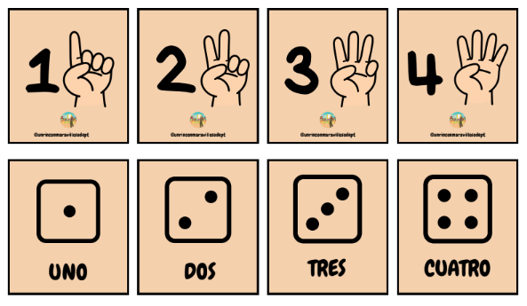 Memory. Números del 1 al 10