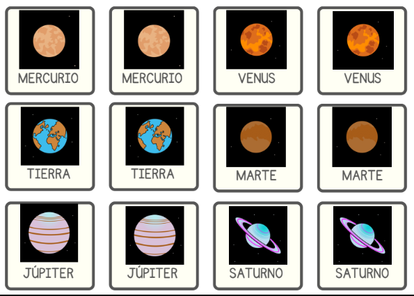 Memory planetas
