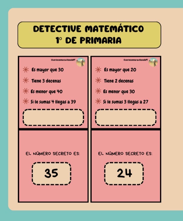 Detective matemático 1º
